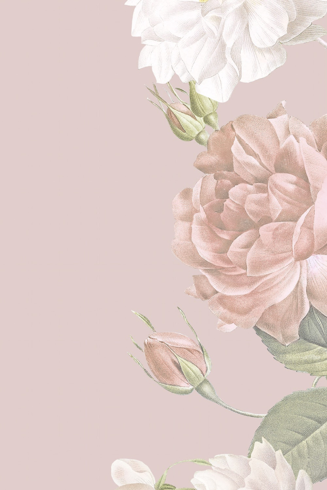 Vintage rose background, flower border | Free PSD - rawpixel