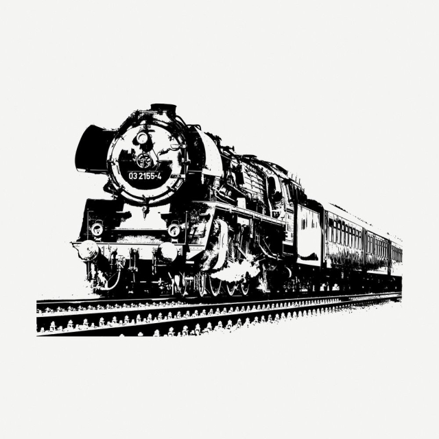 Vintage train drawing, transportation illustration | Free PSD - rawpixel
