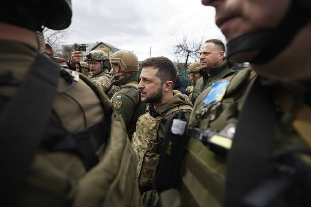 Volodymyr Zelenskyy visited Bucha, where | Free Photo - rawpixel