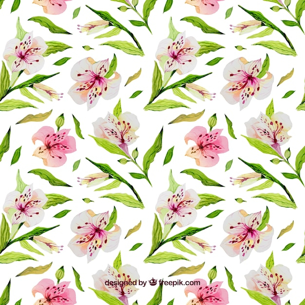 Watercolor floral pattern