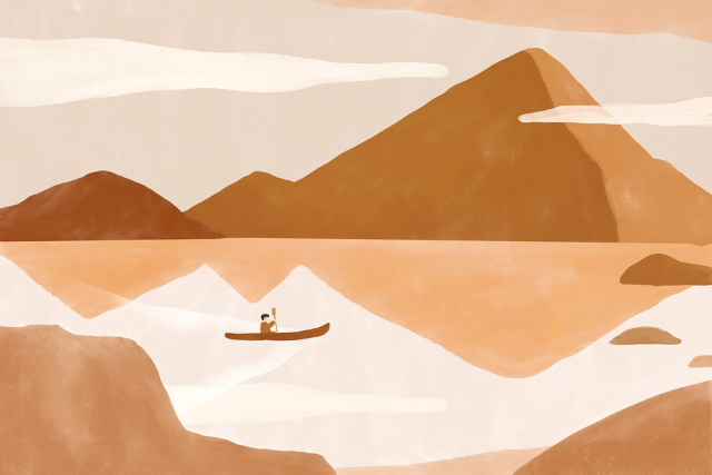 Watercolor mountain background earth tone | Free Photo - rawpixel