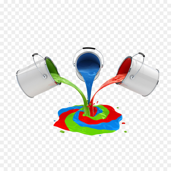 Watercolor painting Coating Watercolor painting Bucket - paint bucket