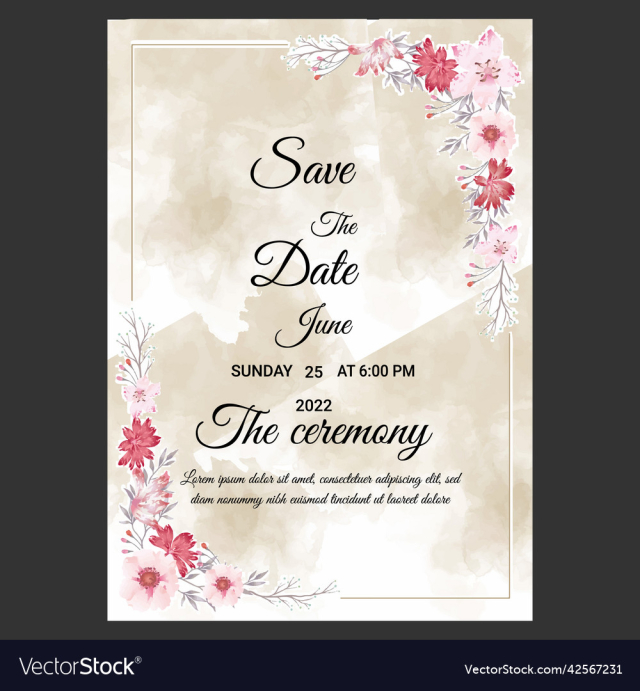 wedding card flyer template