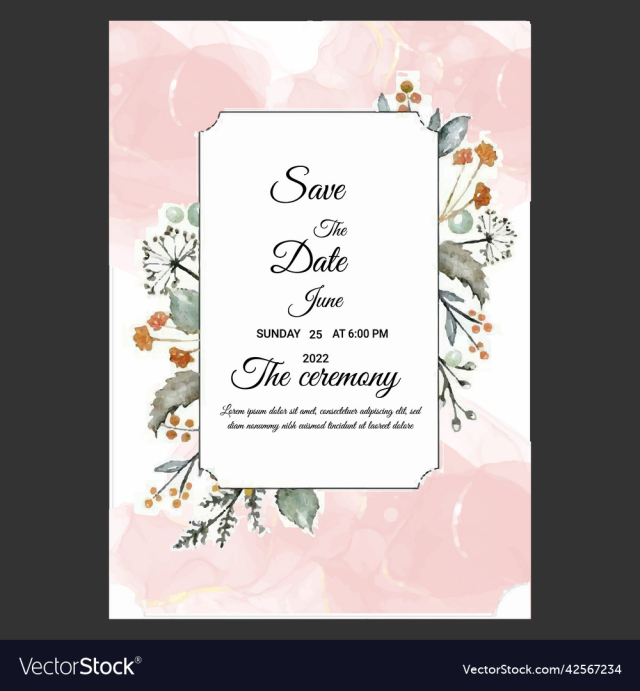 wedding card flyer template