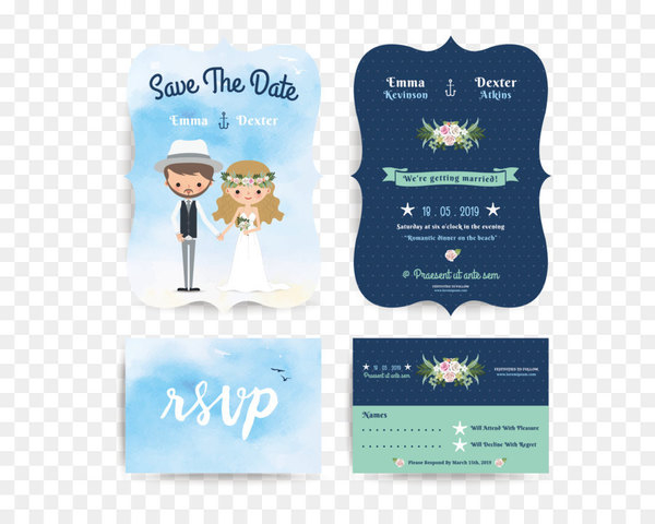 Wedding invitation - Cartoon wedding invitation design