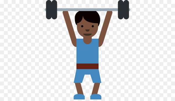 Weight training Olympic weightlifting Emoji Dark skin Human skin color -