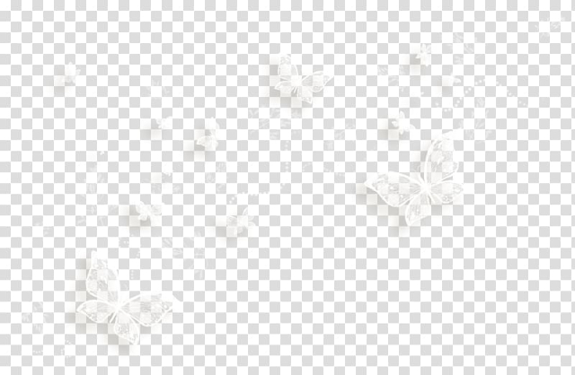 White butterflies , White Symmetry Black Pattern, Floating white butterfly transparent background PNG clipart