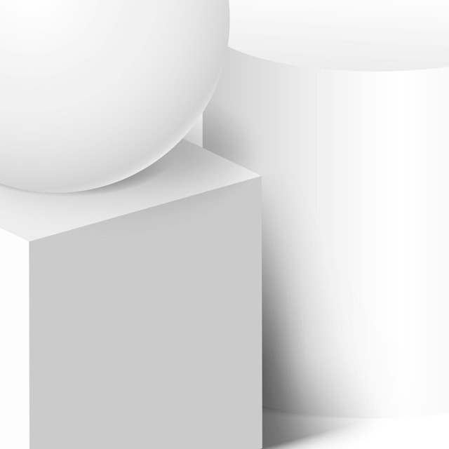 White minimal background, 3D geometric | Free Vector - rawpixel