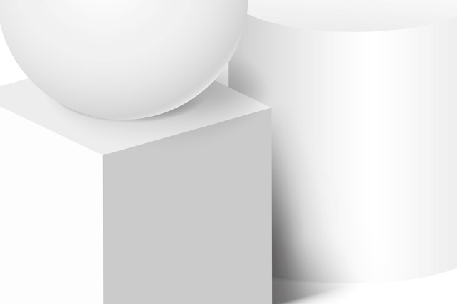 White minimal background, 3D geometric | Free Vector - rawpixel