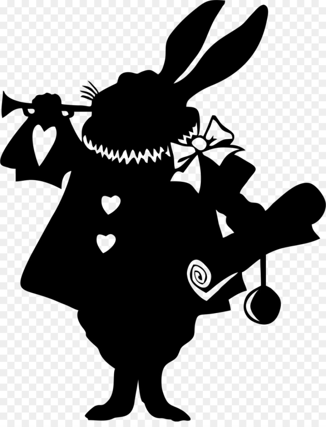 Alice In Wonderland Rabbit Silhouettes