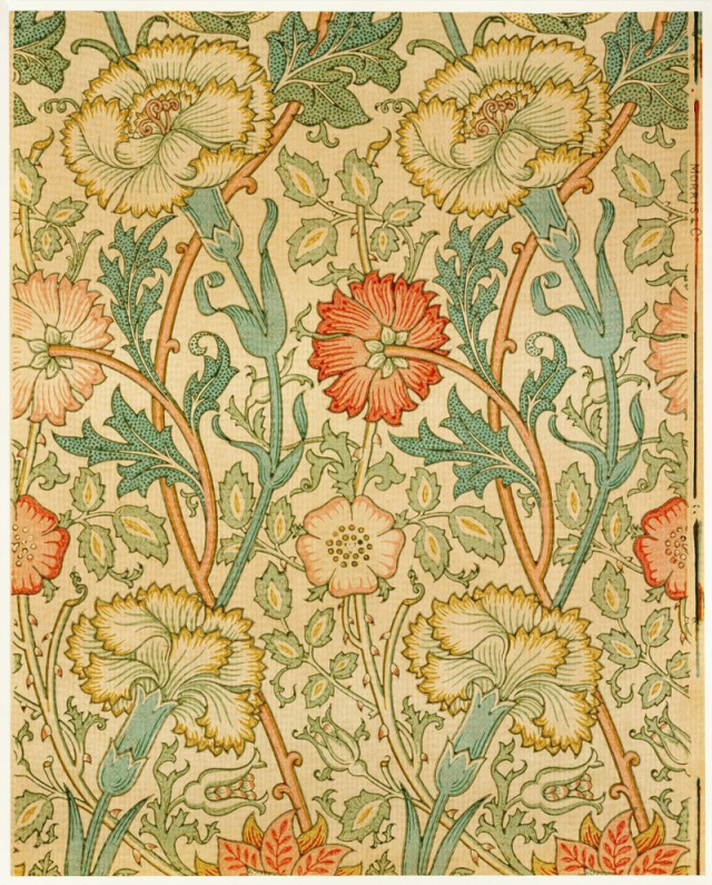 William Morris's (1834-1896) Pink and | Free Photo Illustration - rawpixel