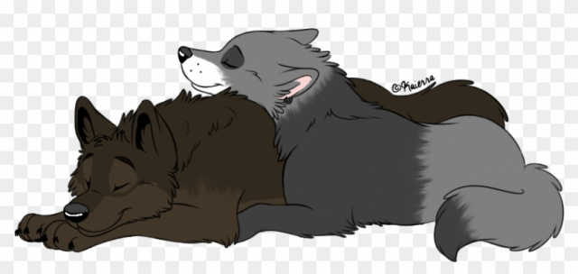 Wolf Cuddles By Solitarygraywolf - Wolves