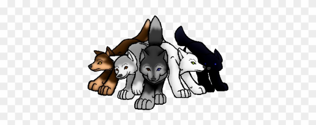 Wolf Pack Png Photo - Pack Of Wolves Cartoon