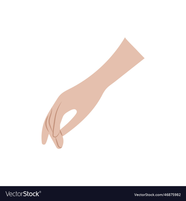 woman hand isolated on white background