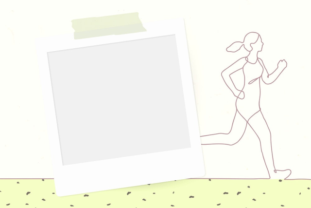 Woman running frame background, daily | Free Vector - rawpixel