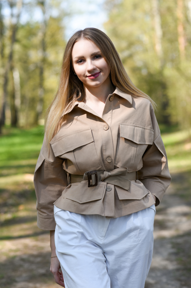 Woman wearing a trench-coat