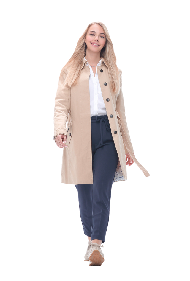 Woman wearing a trench-coat