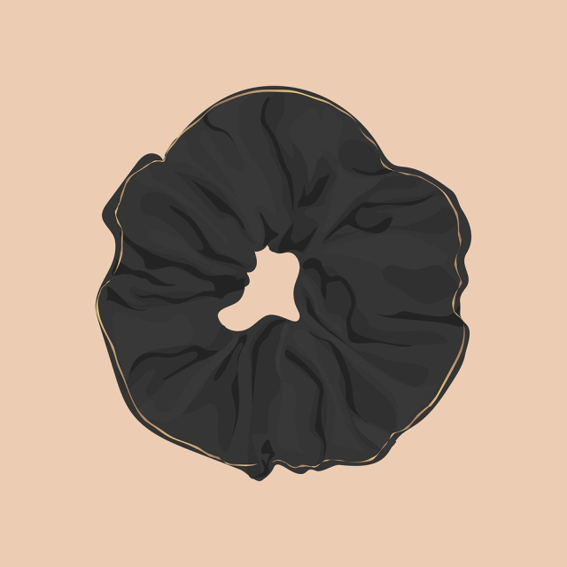 Women’s scrunchie collage element, feminine | Free PSD Illustration - rawpixel