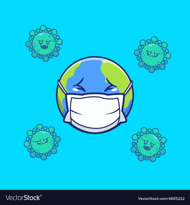 world scare corona virus cartoon