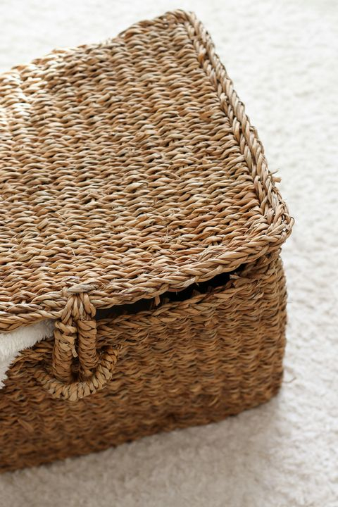 Woven Storage Basket with Lid