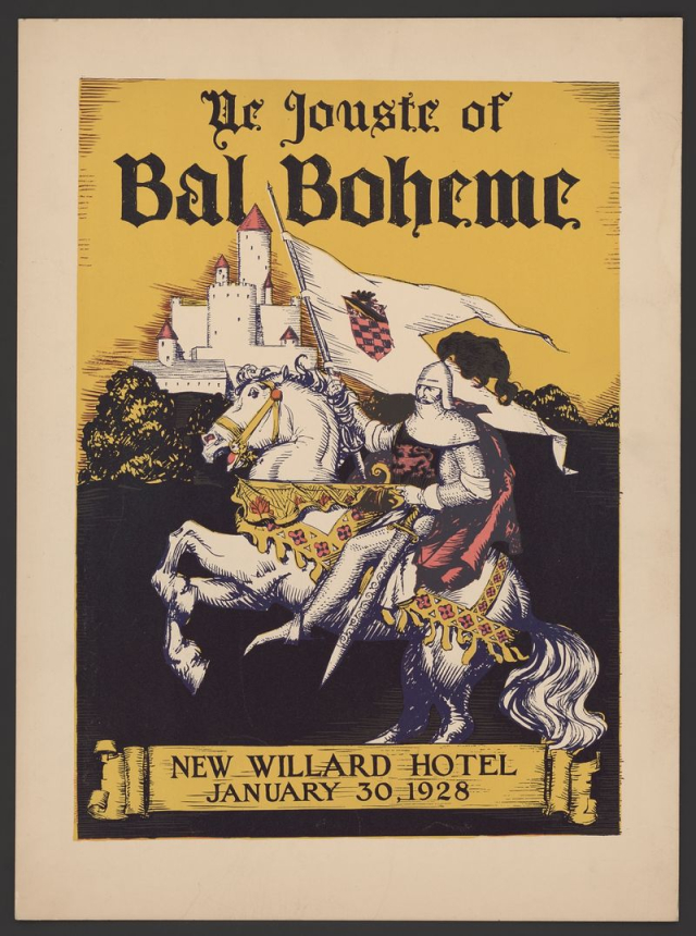 Ye jouste of Bal Boheme. | Free Photo - rawpixel