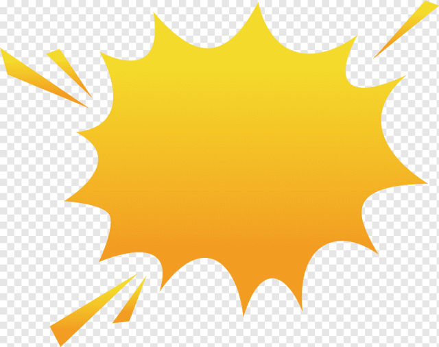 yellow orange star label, Double eleven promotion explosive sticker, leaf, text, atmosphere png