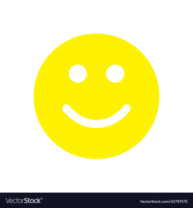 yellow smile solid icon