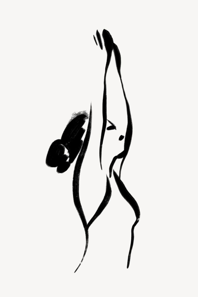 Yoga pose collage element, drawing | Free Photo - rawpixel